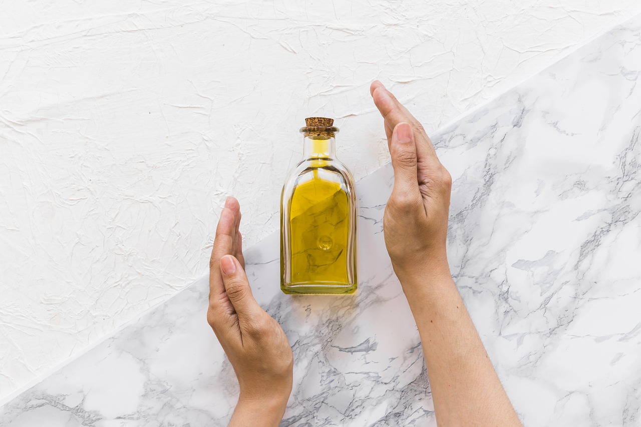 Bottiglia di olio extravergine ben tenuta
