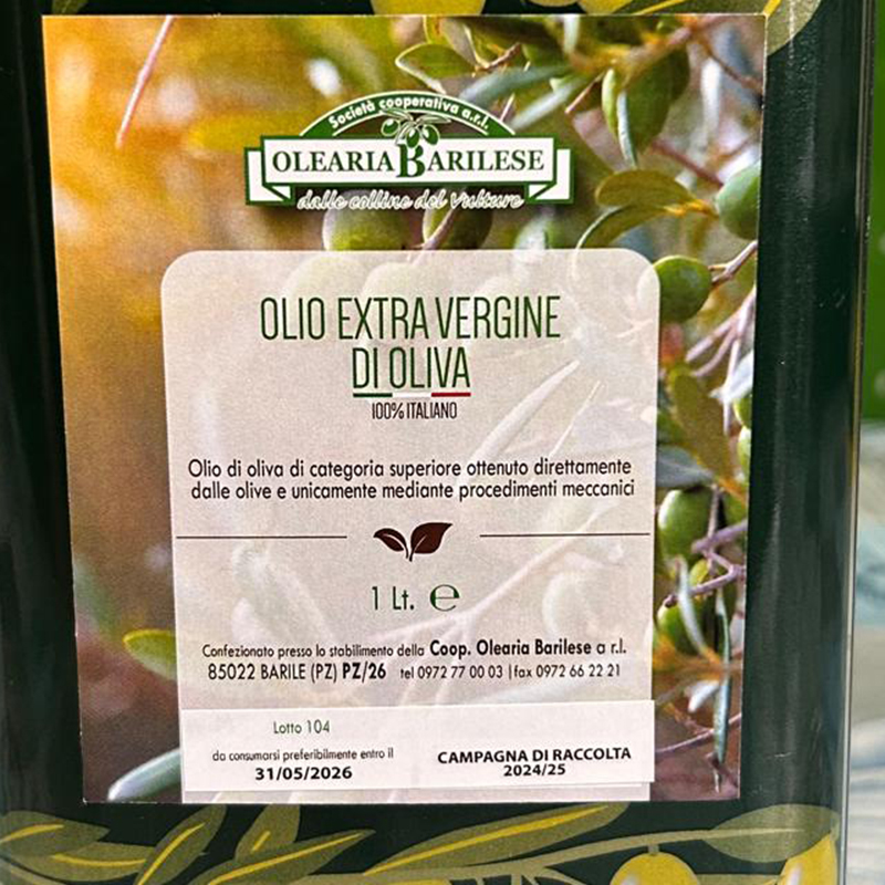 etichetta olio extravergine di oliva