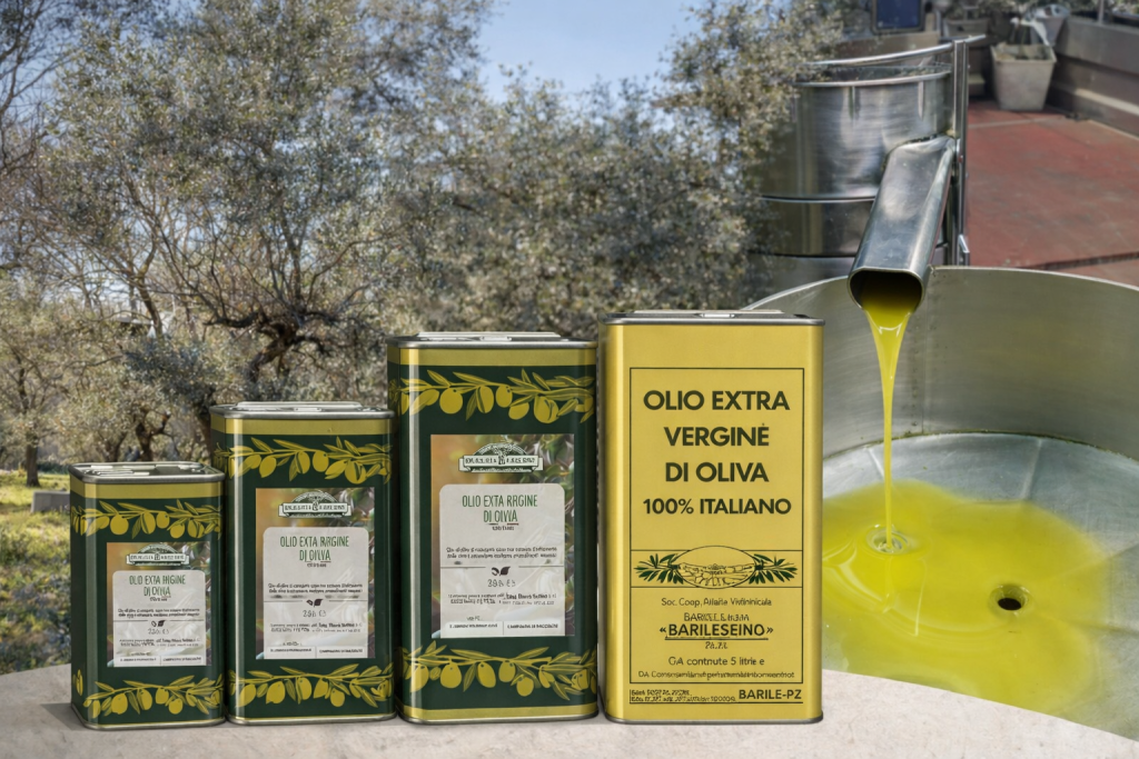 Olio extravergine Ogliarola del Vulture lattina 0,5 1 3 5 litri acquisto diretto Barile Basilicata