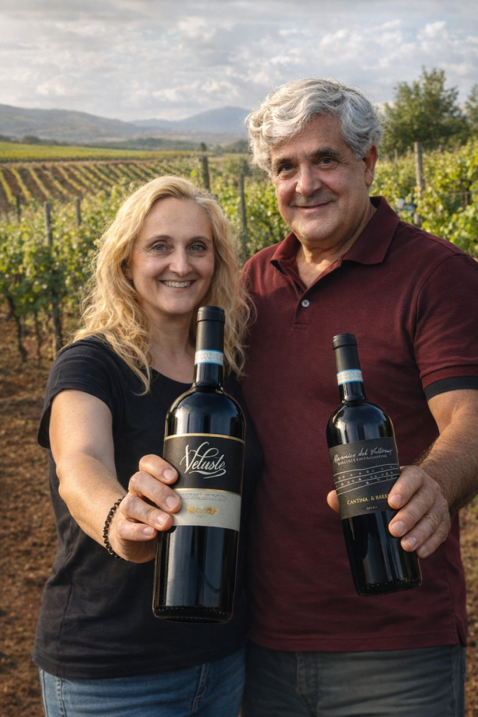 Michela Grimolizzi,e Lucio Mazzeo presidente e amministratore Cooperativa Olearia Vitivinicola Barilese, Barile