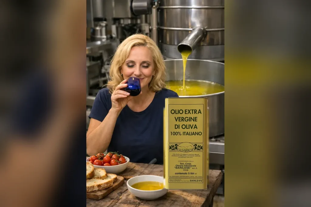 Degustazione guidata di olio extravergine con assaggiatrice nel frantoio di Barile